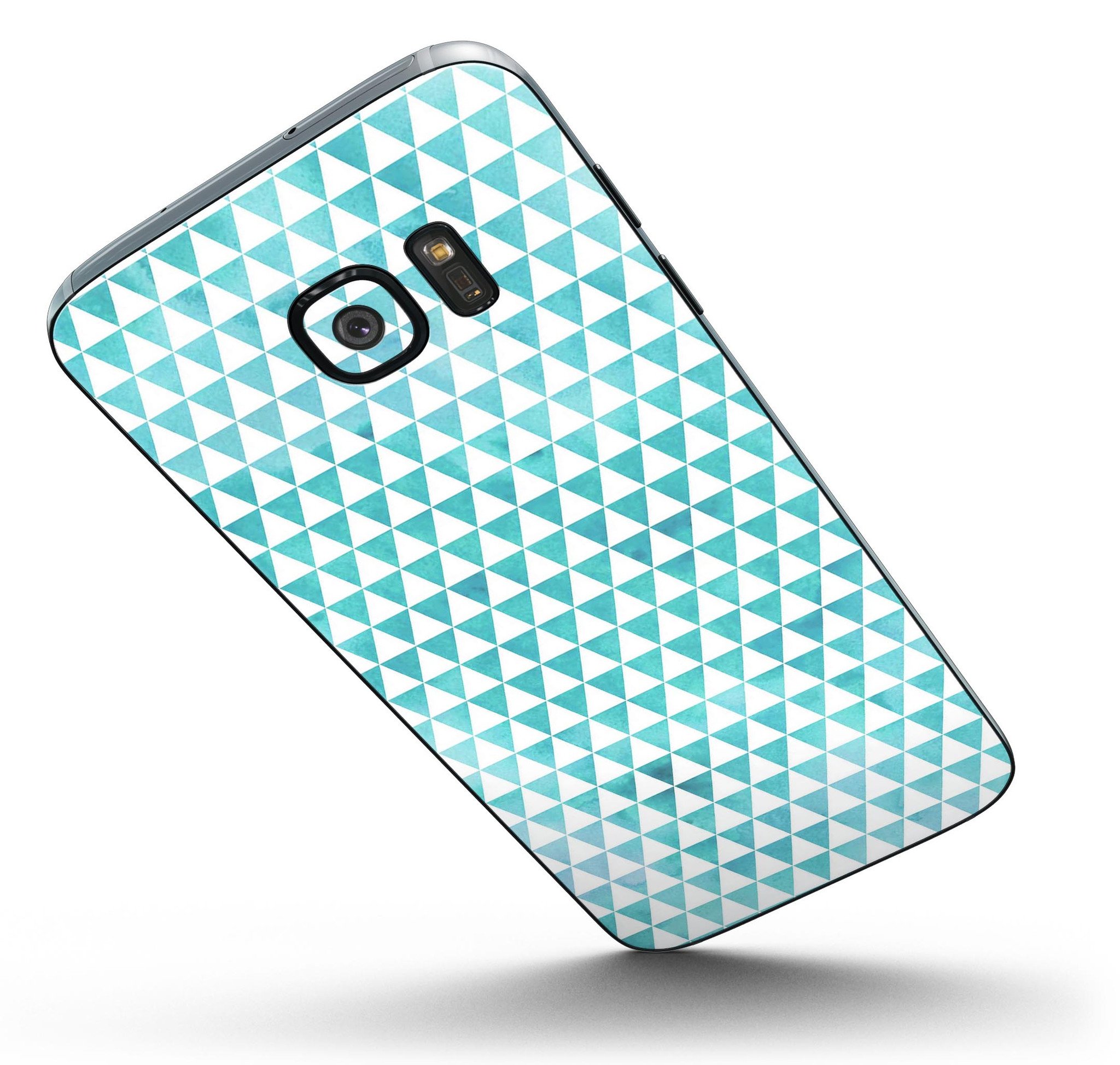 Full Body Skin-Kit for Samsung Galaxy S7/S7 Edge in Blue, Pink, and Tan colors, showcasing stylish design and premium vinyl material.